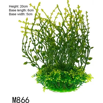 Dekorace do akvária Umělé rostliny do akvária s květy | akvarijní dekorace | vodní tráva - M866
