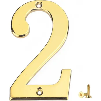 Domovní cedule Kovová čísla domu | čísla na dům | domovní čísla - 7x5 cm , Zlato 2