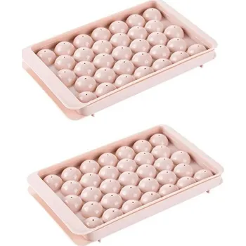 Tvořítko na led Forma na led koule | tvořítko na led, výrobník ledu - Růžové 2ks