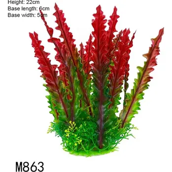 Dekorace do akvária Umělé rostliny do akvária s květy | akvarijní dekorace | vodní tráva - M863