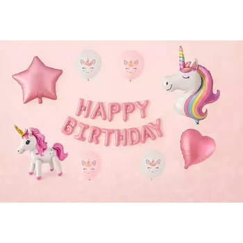 Balónek Balónky Jednorožec Happy Birthday