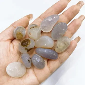 Přírodní kámen Přírodní leštěný kámen pro energii a dekoraci | krystal dekorace | přírodní minerály - Achát-1052 , 100 gramů