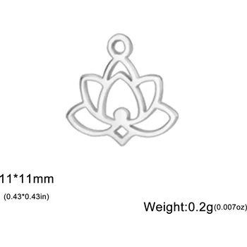 Přívěsek Přívěsky z oceli květiny | šperkové komponenty 5 ks - Styl 5 Ocel