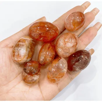 Zahradní dekorace Dekorační kamenná sada | ametystový kámen, domácí dekorace | sada minerálů - Ohnivý křemen , 100 g