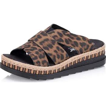 Dámské pantofle Dámské nazouváky RIEKER V7989-90 hnědá S5 41