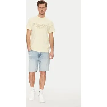 Oblečení a móda Guess T-Shirt M5GI17 K8FQ4 Béžová Regular Fit S