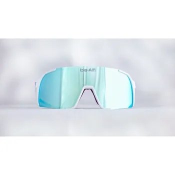 cyklistické brýle be-AM LIFE JUNIOR 057WH/WBL Sluneční sportovní brýle - bílá/zimní modrá