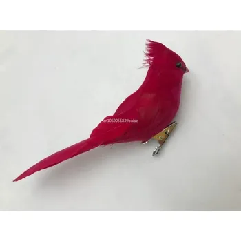 Zahradní dekorace Umělý ptáček do zahrady | zahradní dekorace, venkovní ozdoba - Styl Red Bird-Clip