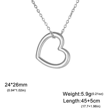 Náhrdelník Ocelový náhrdelník srdce | dámský šperk - Styl M Steel