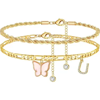 Náramek Dámský letní náramek s písmenkem | dámské šperky, náramek s iniciálem - U