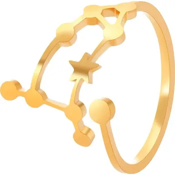 Prsten Dámský otevřený prsten znamení zvěrokruhu | prstýnek, šperk - Blíženci zlato