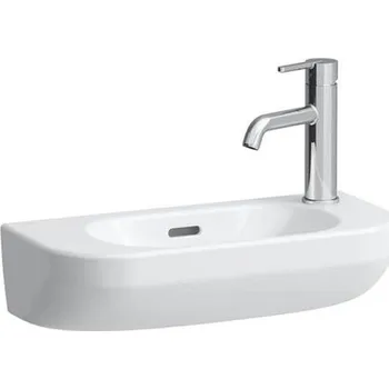 Umyvadlo Laufen Lua umývátko 50x23 cm, otvor pro baterii vpravo, s přepadem, LCC, bílá