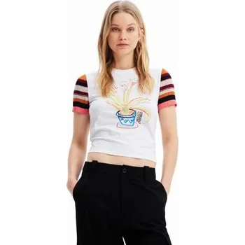 Tričko Desigual Jarron blanco velikost XL