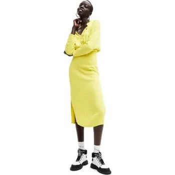 Dámské šaty šaty Desigual Bolonia amarillo canario velikost XS