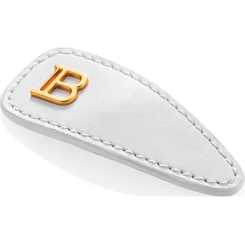Oblečení a móda Balmain Printemps Leather Snap Hair Clip LImited Edition bílá Napa kůže