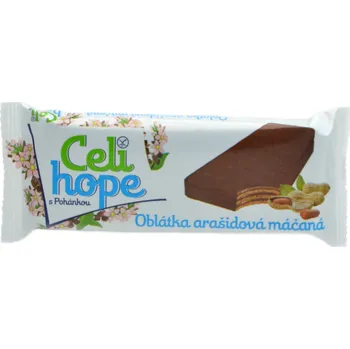 Oplatka arašídová celomáčená bez lepku - Celihope 35g