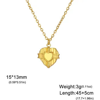 Náhrdelník Ocelový náhrdelník srdce | dámský šperk - Styl J Gold