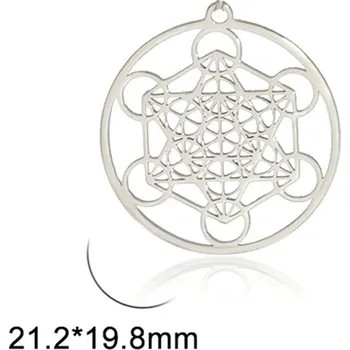 Přívěsek Archanděl metatron ocelový přívěsek | Ochranný amulet, ezoterický šperk - Styl B Barva oceli