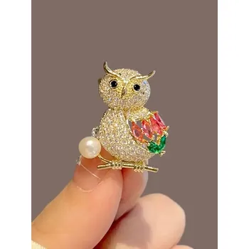 Brož Brož se štrasovými kamínky | Elegantní brož, dámská brož - XZ343