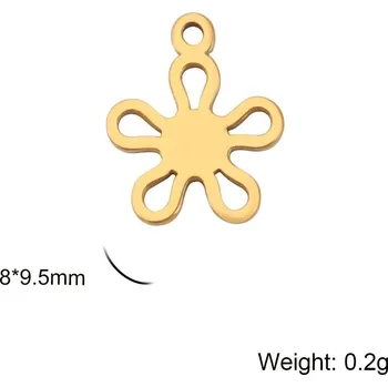 Přívěsek Přívěsek na krk | šperk 5 ks - Květinové zlato