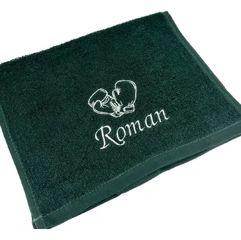 Boxerské rukavice Ručník Boxerské rukavice s vlastním jménem nebo textem Barva: Pistáciově zelená, Velikost ručníku: 30x50cm