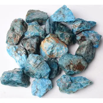 Surový křišťál, přírodní krystal pro harmonizaci a reiki | Minerální kámen, dekorativní krystal - modrý apatit