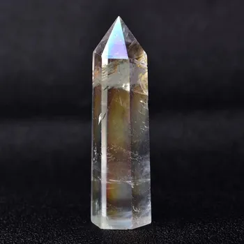 Přírodní minerální krystalová věž | Minerální kameny, ochranný kámen - Aura Clear Quartz , 70-80 mm