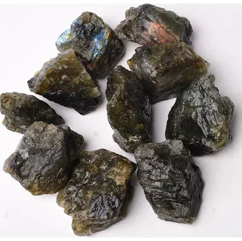 Surový křišťál, přírodní krystal pro harmonizaci a reiki | Minerální kámen, dekorativní krystal - labradorit