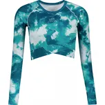 Dámský funkční crop top s dlouhým rukávem premium ALTISPORT VOJ/ALW066TR04 ZELENOMODRÁ XL