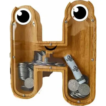 Pokladnička Pokladnička dřevěná - Písmenko H