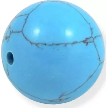 Drahý kámen Kulička velká vrtaná 20mm - tyrkys