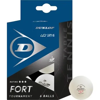 Stolní tenis DUNLOP Fort Tournament 40+ *** ITTF (6 ks) bílý