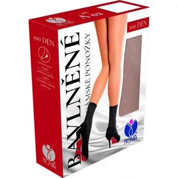 Dámské ponožky Dámské ponožky NOVIA | bavlněné A02 Velikost: 25 ( 36-38 ), Barava: 10 ( černá )