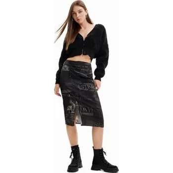 Dámská sukně Sukně Desigual Skirt negro velikost M