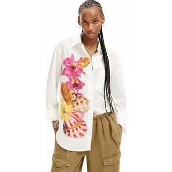 Dámské tričko Košile Desigual Shell Lacroix blanco velikost S/M