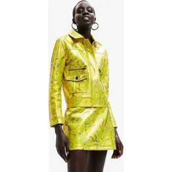 Dámská casual bunda Bunda Desigual Memphis amarillo fluor velikost XS
