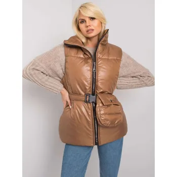 Dámská vesta Hnědá vesta s výplní EM-