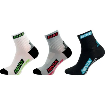 Dámské ponožky Dámské a pánské ponožky NOVIA | Sport collection BIKE 1205 Velikost: 30-31 ( 44-45 ), Barava: šedá