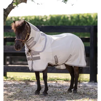 Deka pro koně AMIGO Deka proti hmyzu Falabella Amigo, s krkem, silver/titanium grey & silver Délka zad: 60 cm