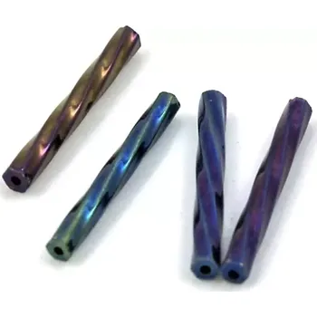 Korálek Korálky skleněné tyčky 20 mm měňavky - 100 g