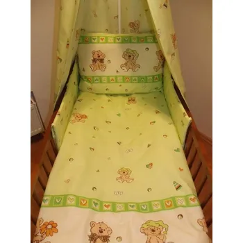 Povlečení Povlečení do postýlky medvídek zelinkavá