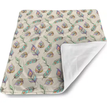 deka Sablio Dětská deka pro miminko Paví peříčka - 80x100 cm