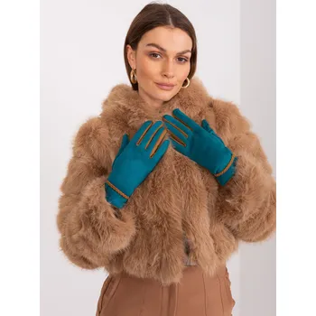 Rukavice Modro-zelené elegantní rukavice AT-RK-238601.78-blue Velikost: L/XL