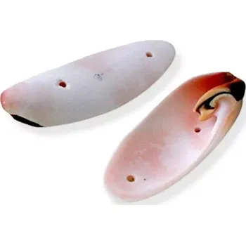 Materiál na výrobu šperku Mušle větší dvoudírkové - 2 ks