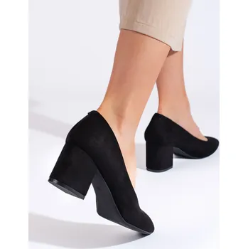 Dámské lodičky Černé semišové lodičky Sergio Leone PB-411B/MIC Velikost: 37