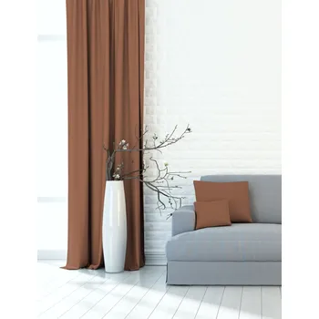 Zatemňovací dekorační závěs nebo látka, Blackout UNI 156, světle hnědý, 150 cm