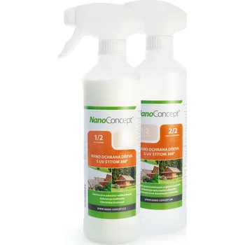 Lak na dřevo NanoConcept Nano ochrana dřeva s UV štítem 360º 500 ml