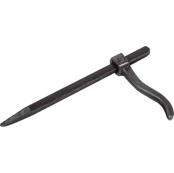 Ostatní Zednická skoba | kovaná černá 140x10 mm