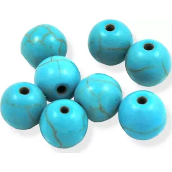 Drahý kámen Kulička tyrkysová 8mm - 10 ks