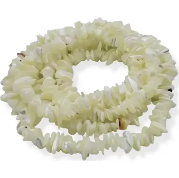 Materiál na výrobu šperku Bílá perleť zlomky – 20 cm návleku